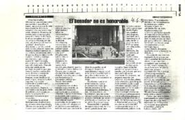 El senador no es honorable