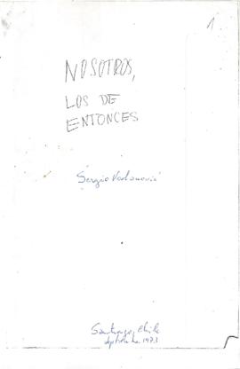 Libreto "Nosotros los de entonces"
