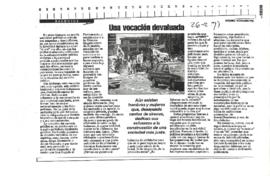 Una vocación devaluada