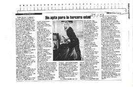 No apta para la tercera edad