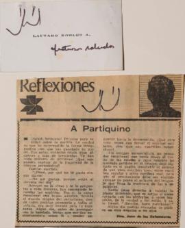 Reflexiones. A Partiquino
