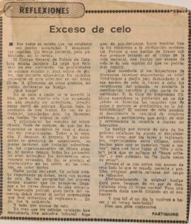 Reflexiones. Exceso de celo