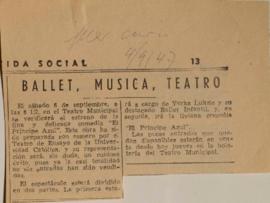 Ballet, música, teatro