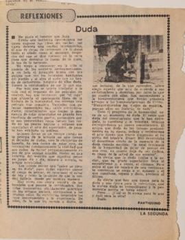 Reflexiones. Duda