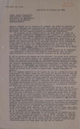 Carta de Fernando Debesa a Sergio Vodanovic