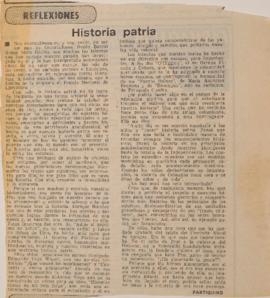 Reflexiones. Historia patria