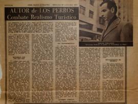 Autor de LOS PERROS combate realismo turístico
