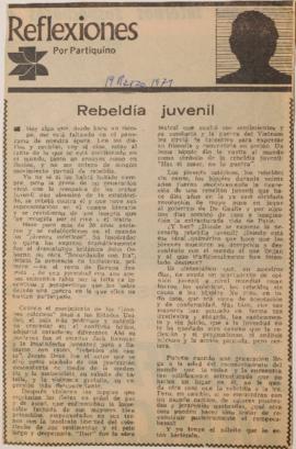 Reflexiones. Rebeldía juvenil