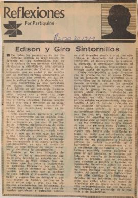 Reflexiones. Edison y Giro Sintornillos