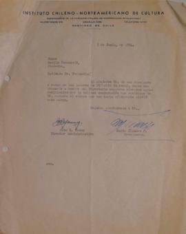 Carta de Mario Illanes y John R. Young dirigida a Sergio Vodanovic