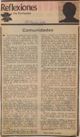 Reflexiones. Comunidades