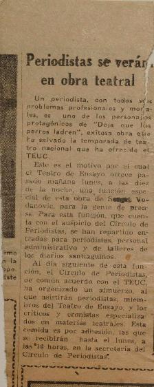Periodistas se verán en obra teatral.