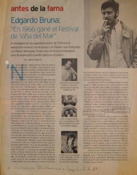 Edgardo Bruna: "En 1966 gané el Festival de Viña del Mar"
