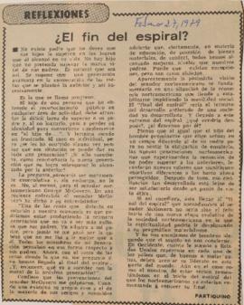 Reflexiones. ¿El fin del espiral?