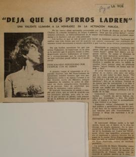 "Deja que los perros ladren"