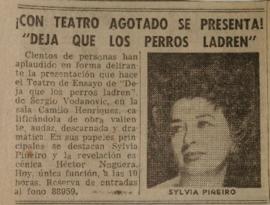 ¡Con teatro agotado se presenta! "Deja que los perros ladren"