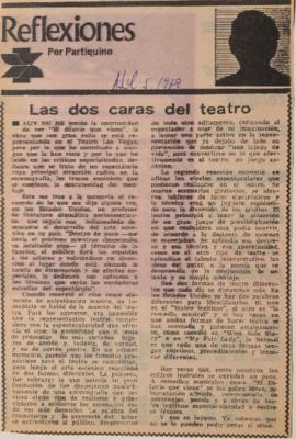 Reflexiones. Las dos caras del teatro