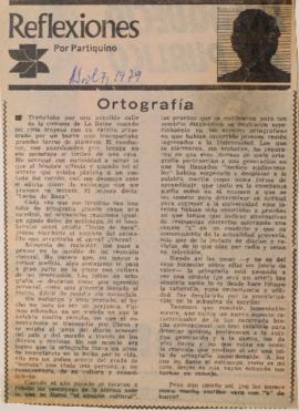 Reflexiones. Ortografía
