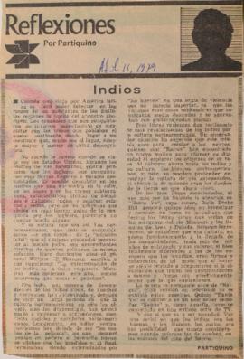 Reflexiones. Indios