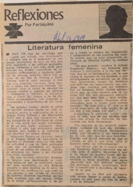 Reflexiones. Literatura femenina