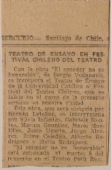 Teatro de Ensayo en festival chileno de teatro