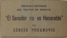 Anuncio publicitario El senador no es honorable