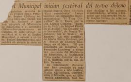En el Municipal inician festival del teatro chileno