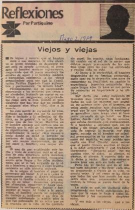 Reflexiones. Viejos y viejas