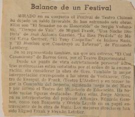 Balance de un Festival