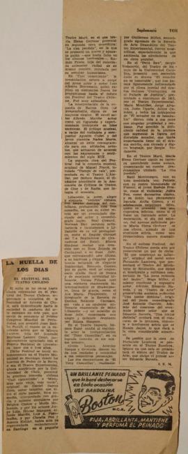 La huella de los días. El Festival del Teatro Chileno