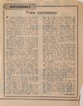 Reflexiones. Tres consejos