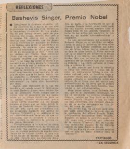 Reflexiones. Bashevis Singer, Premio Nobel