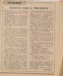 Reflexiones. Crónica roja y literatura