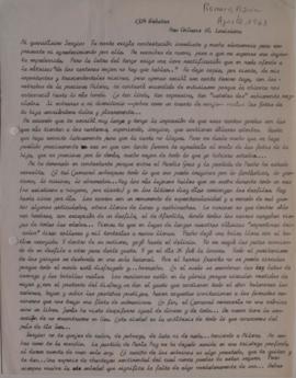 Carta de María Romero dirigida a Sergio Vodanovic