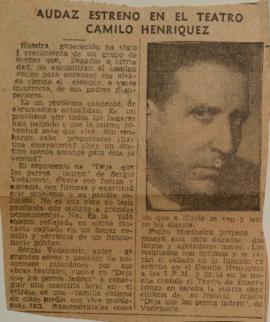 Audaz estreno en el Teatro Camilo Henríquez