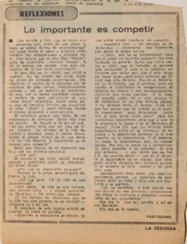 Reflexiones. Lo importante de competir