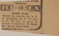 Anuncio publicitario de El senador no es honorable