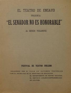 Programa de El senador no es honorable