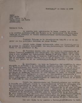 Carta de Sergio Vodanovic dirigida a Soel Rifka