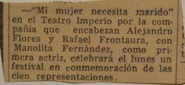 "Mi mujer necesita marido" en el Teatro Imperio