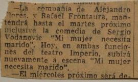 La compañía de Alejandro Flores y Rafael Frontaura