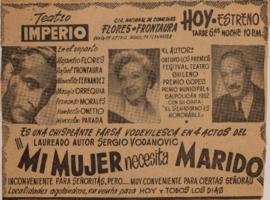 Anuncio publicitario Mi mujer necesita marido