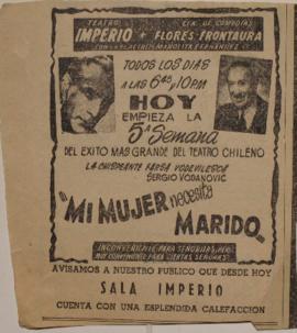 Anuncio publicitario Mi mujer necesita marido