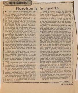 Reflexiones. Nosotros y la muerte
