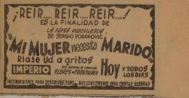Anuncio publicitario Mi mujer necesita marido