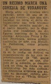 Un récord marca una comedia de Vodanovic