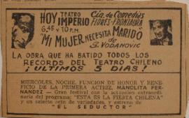 Anuncio publicitario Mi mujer necesita marido