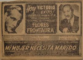 Anuncio publicitario Mi mujer necesita marido