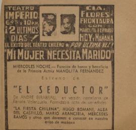 Anuncio publicitario Mi mujer necesita marido