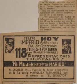 Anuncio publicitario Mi mujer necesita marido